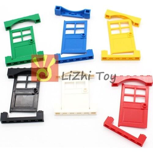 MOC 1x6x6 Assembled Doors DIY Building Enlighten Block Bricks Compatible with All Brands Particles Street View