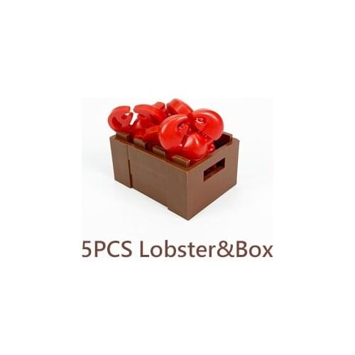 [MOC Hub] Lobster&Container Box Sea Food Building Blocks Compatible Major Brand Kids Toys 30150 Early Learning Education Gifts