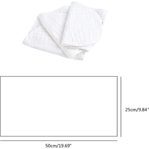 Baby Muslin Burp Cloths Cotton Hand Washcloths 6 Layers Extra Absorbent Soft Q9QB