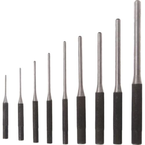 9Pcs Durable Steel Roll Pin Punch Set Tool Kit For Removing Pins Professional