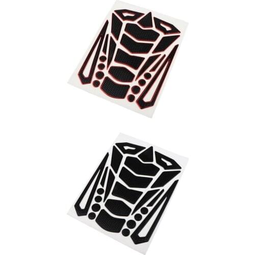 Motorcycle Sticker Gas Fuel Oil Tank Pad Protector Decal For KTM Suzuki Kawasaki Yamaha BMW Harley For Honda Universal Red/Black