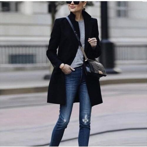 2021 Autumn and Winter New Womens Jackets Light Mature Temperament Fashion Lapel Solid Color Warm Coat Womens Clothing WP07