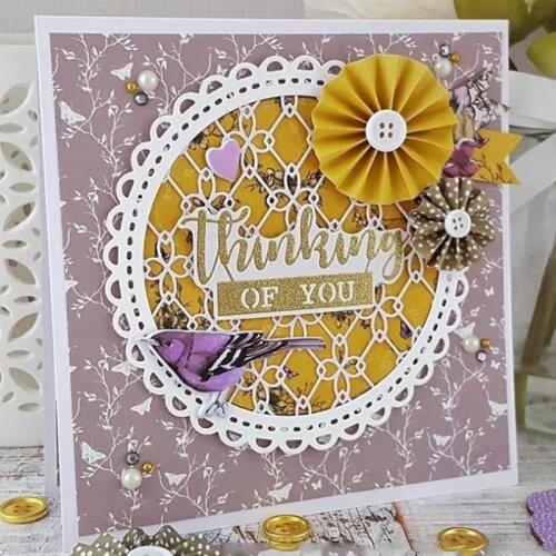 Panalisacraft Flower Lace Background Frames Metal Cutting Dies for DIY Scrapbooking/Card Making/Kids Fun Decoration Supplies