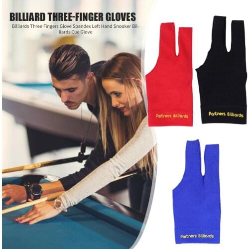 Cue Glove Unisex For Left Hand Spandex Pool Accessories Fitness Three Fingers Tactical Gloves 1PC Billiard Cue Glove