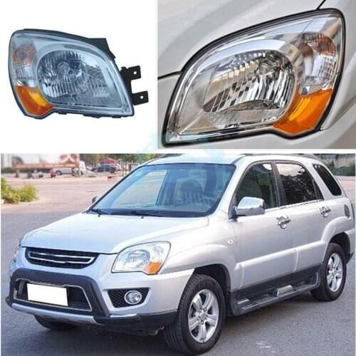 Fit For Kia Sportage 2006-2012 Left&Right Composite Headlights Lamp Assembly 2pcs