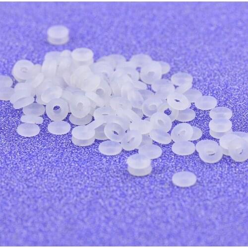 Fit Original Brand Bracelet Accessories Milky Silicon Rubber Safety Stopper Charms for Bracelet Girl DIY Silica Gel Elastic Bead