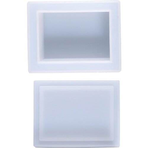 Tissue Box Crystal Epoxy Resin Mold Jewelry Storage Napkin Holder Silicone Mould