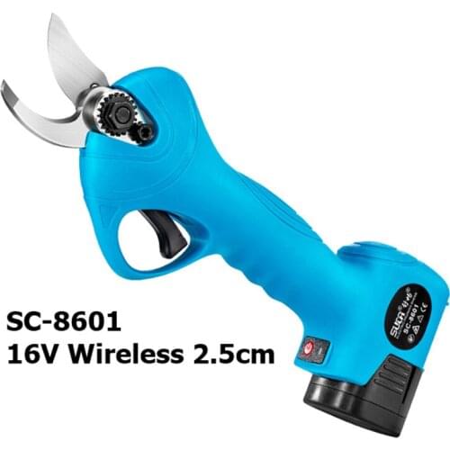 SC-8601 SUCA 25mm Lithium Battery Pruning Scissors / Pruner Garden Tools Electric Shears Cutting Wooden Branches SC8601