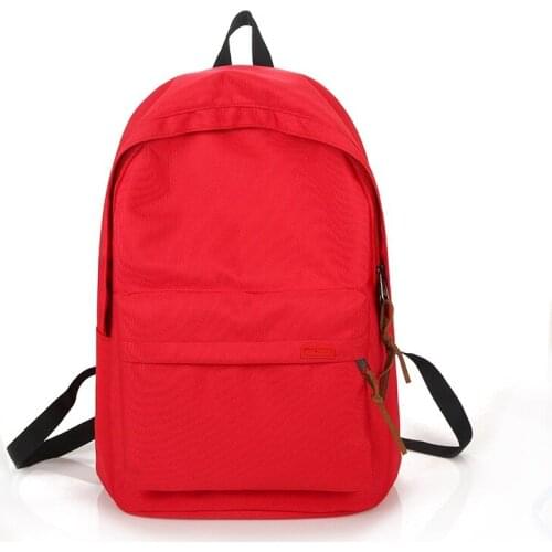 School season new fashion casual solid color simple men and women shoulder bag couple campus student school bag