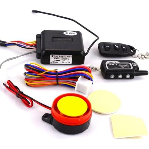Two Way Alarm Motorcycle Scooter Security 2 Way Alarm Remote Control Engine Start Vibration Alarm Lock System