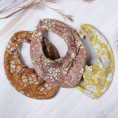 Waterproof Cute Saliva Towel For Baby Girl Boy Toddler Feeding Burp Triangle Cotton Bib Scarf Photography Accessory