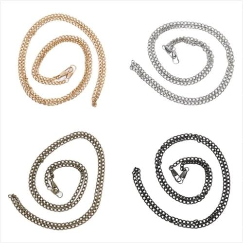 1PCS Bags DIY Long 120cm Metal Chain Purse Buckles Shoulder Bags Straps Shoulder Crossbody Bag Parts Accessories