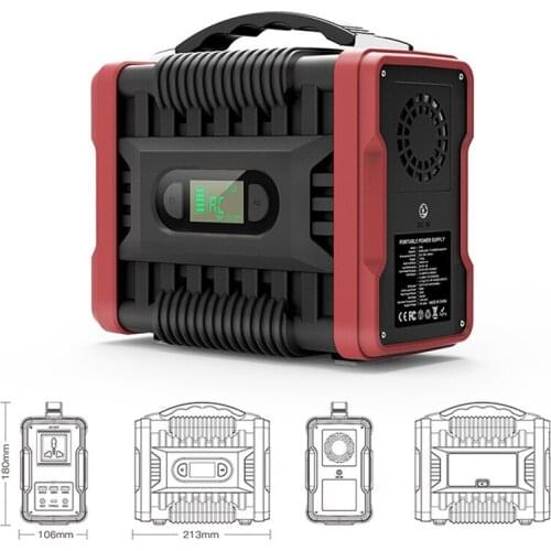 110V 220V 200W 60000mAh Portable Power Bank Generator Emergency Backup Power Station Supply USB DC AC Battery Charger Outdoor