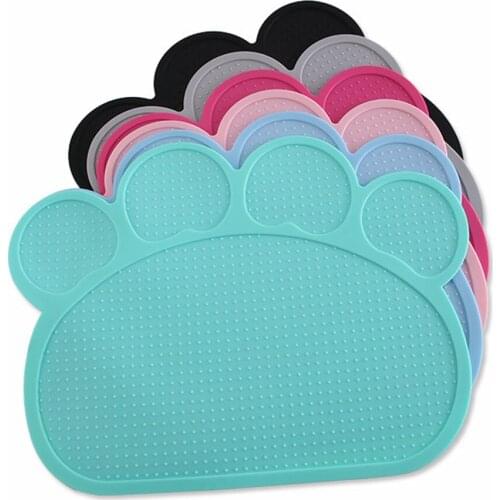 Waterproof Pet Mat for Dog Cat Silicone Pet Food Pad Pet Bowl Drinking Mat Dog Feeding Placemat easy Washing