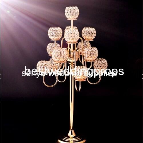 High quality 11 arms antique crystal candelabra wedding centerpieces senyu0983