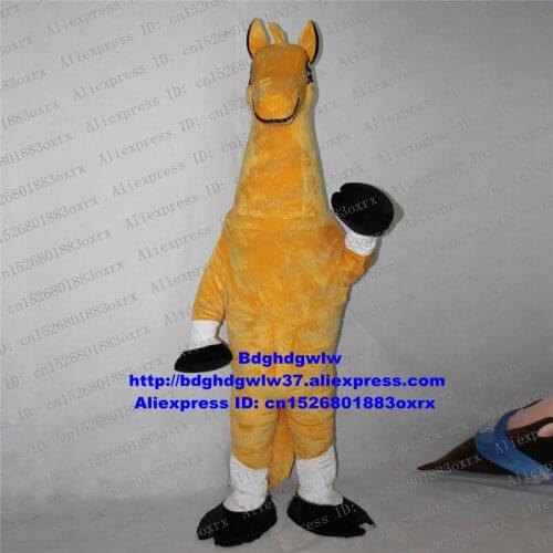 Yellow Brown Alpaca Llama Alpacos Yamma Lama Mascot Costume Cartoon Character Business Anniversary Opening New Business zx2176