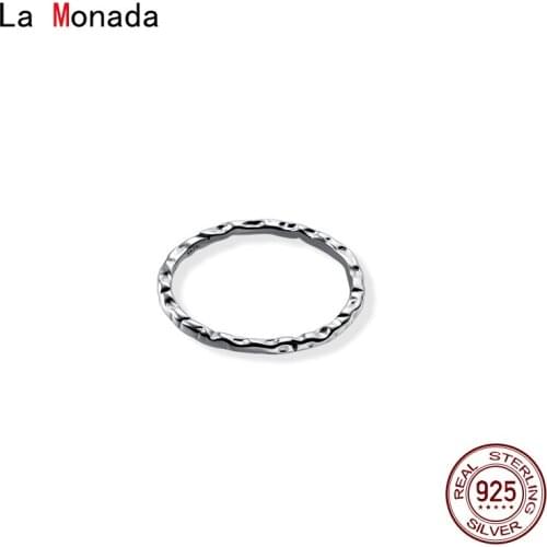 La Monada Silver Ring Korean 925 Women Irregular Finger Rings For Women 925 Silver Jewelry Minimalist 925 Silver Ring Female