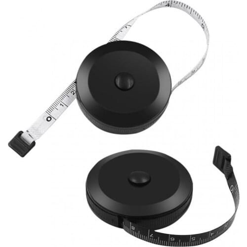 1.5m/60inch Black White Tape Measuring Tool Dual Sided Retractable Tools Automatic ABS Flexible Mini Sewing Measuring Tape