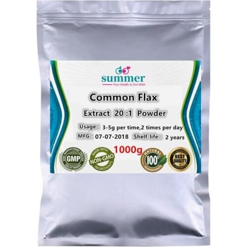 1000g Pure Common Flax extract 20:1 powder,Yama,flaxFlaxseed,oil linen extract powder for reduce excess skin fat
