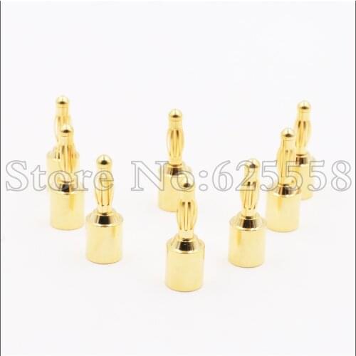 12XGold Plated Banana Plug Speaker Cable Wire Connector Electrical Plug