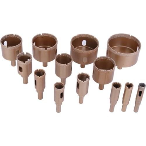 Diamond Brazing Drill Bit Ceramic Tile Glass Hole Opener Granite All-Ceramic Emery 6-65MM Drill Bit For Power Core Tiles Holesaw