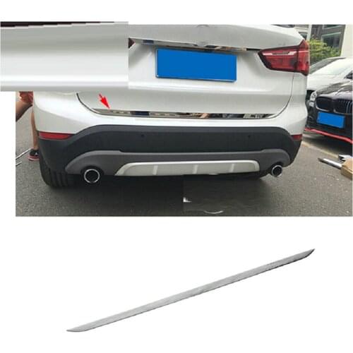 Car accessories high quality stainless steel Trunk tailgate trim door trim strip For BMW X1 F48 2016-2018