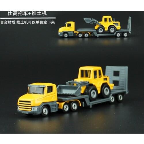Die-Cast Alloy Children Toys Car Models 1611 trailer and truck tow truck excavator engineering alloy 1616 forklift excavator