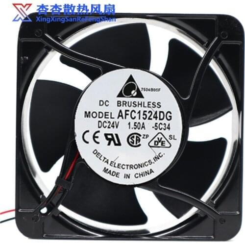 Delta Electronics AFC1524DG DC 24V 1.5A 150x150x50mm 2-wire Server Cooling Fan