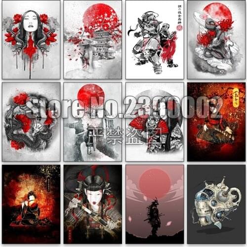 Madame Butterfly 5d Diy Diamond Painting Cross Stitch Diamond Embroidery white koi and sakuras Mosaic Full Rhinestone Gifts