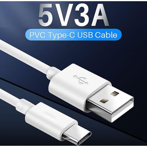 USB Type C Cable For Samsung S20 S10 Plus Xiaomi Fast Charging Wire Cord USB-C Charger Mobile Phone USBC Type-C Cable 1m