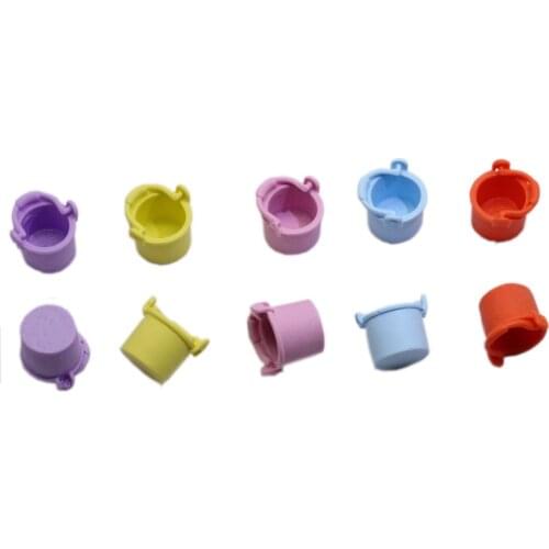 Resin Miniature Simulation Bucket Cabochon Flatback Micro Landscape Doll House kitchen decoration Diy kawaii Accessories
