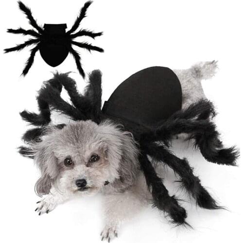 Halloween Spider Costume for Dog Cat Halloween Pet Costume Party Supply Spider Cosplay Costumes for Small Medium Dogs and Cats
