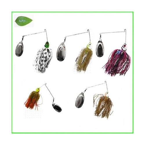 L 28S mix 5pcs/set Spinner bait Fresh Water Shallow Water Bass Walleye Crappie Minnow Fishing Tackle free shipping