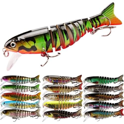 Luya knotty fish 17g/11cm plastic 7-section bait sea fishing carp simulation bait hard bait artificial bionic crank bait