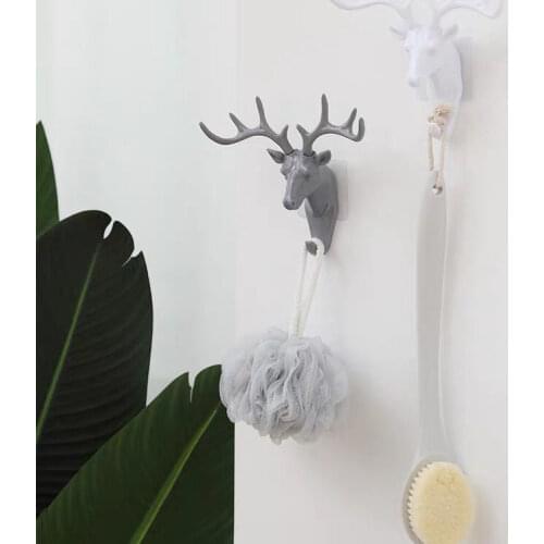 Wall hanging key holder hook Deer Antlers Wall Coat Rack For Clothes Self Nordic decoration accessories for bathroom kitchen