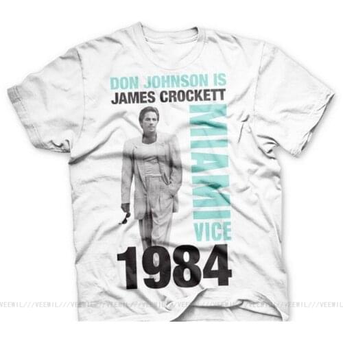 Officially Licensed Miami Vice Don Johnson Is Crockett 3xl 4xl 5xl Mens T Shirt Hot New 2020 Fashion Full-figured T Shirts