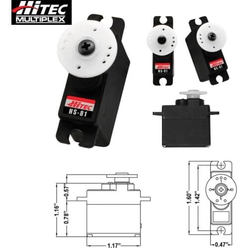 Original Hitec HS-81 12mm Mini Analog Servo 16,6g 2,6/3,1 kgcm 4,8V 6,0V