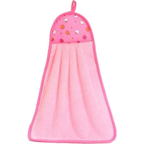 Hook Coral Fleece Towel Fashion Comfortable Soft Hanging Towel Strong Absorbent Towel Kitchen Towels