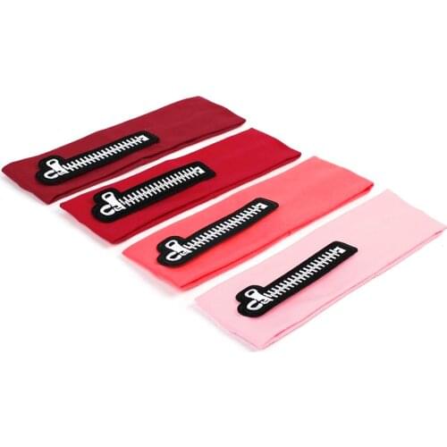 Newborn Headbands Diy Baby Girls Plain Casual Cotton Cartoon Zipper Partten Stretch Headwear Childs Hair Band Accessories