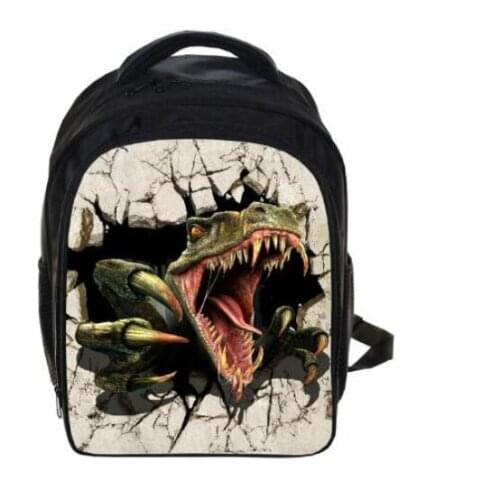 13inch 3D Dinosaur School Bags for Girls Boys Indoraptor Jurassic Velociraptor School Backpack Kids Bookbag Children Travel Gift