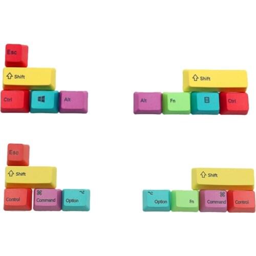 Replaceable Mac/WIN Mechanical Keyboard Keycaps OEM Profile PBT CMYK Modifiers 10 Keys -Laser Engraved Keycaps X6HB