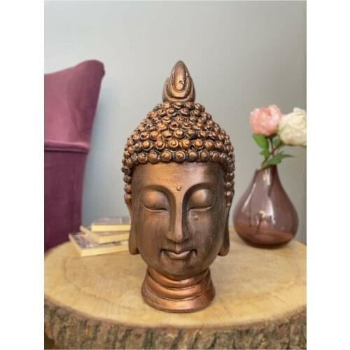 New MagiDeal The Hue Sandstone Meditation Buddha Bust Statue Sculpture Handmade Figurine Meditation Ornament Statue Home
