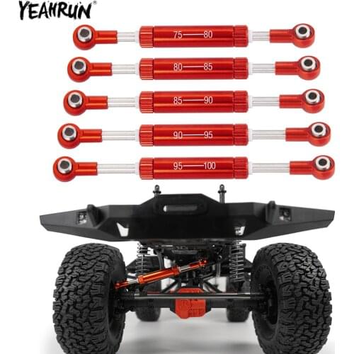 YEAHRUN Metal Alloy RC Car Linkage Servo Rod Steering Pull Rod For 1/10 Axial SCX10 SCX10II 90046 Traxxas TRX4 D90 CC01