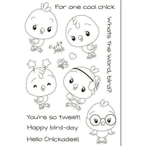 11x16 Cute bird New Transparent Clear Rubber Stamp Sheet Cling Scrapbooking Photo Album PaperCard DIY Craft