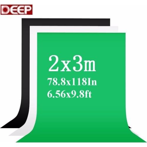 2X3m Photo Background Fotografia Green Screen Photography Backdrops Chroma Key White Backdrop Black Backgrounds for Photo Studio
