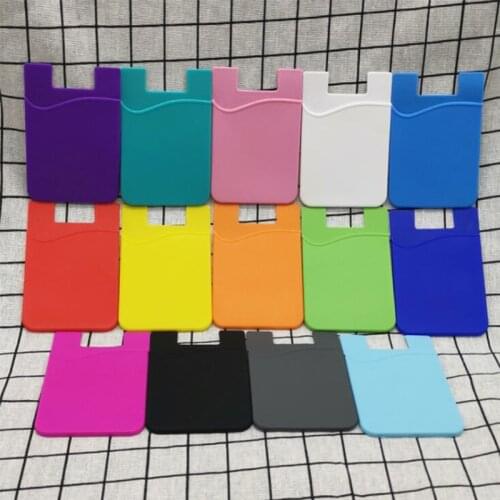 3M Women Men Pocket Elastic Stretch Silicone Cell Phone ID Credit Card Holder Sticker Universal Credit Card Holder Wallet Case