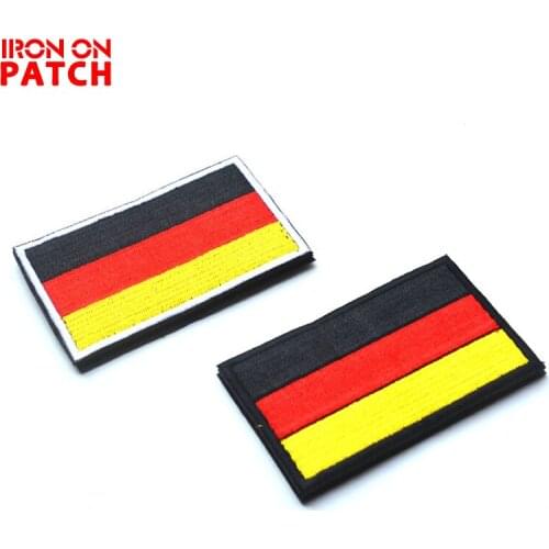 3Pcs Germany National Flag Embroidery 3D Badge Patch Military Armband Backside Tactical Patches Drop Shipping