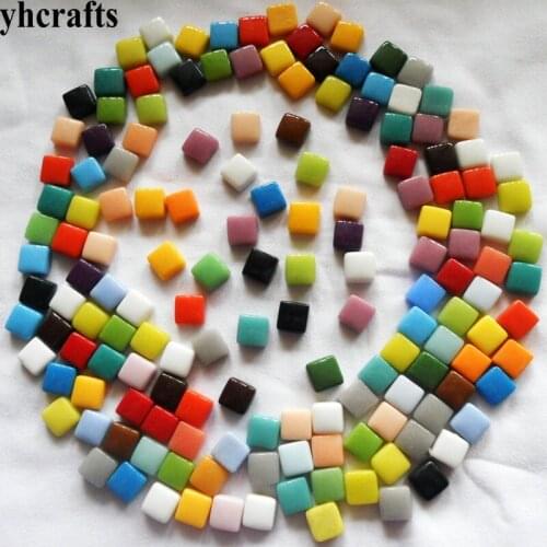550PCS/1000gram/Lot Mix 1.2cm non-transparent mosaic tile Marble mosaic DIY mosaic flowerpot,Craft material Adult DIY Artscrafts