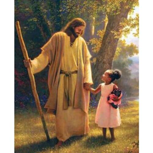 5D DIY Diamond Painting Square/Round Diamond Figure Painting Religious Picture Cross Stitch Furniture Decoration Gift WG2898