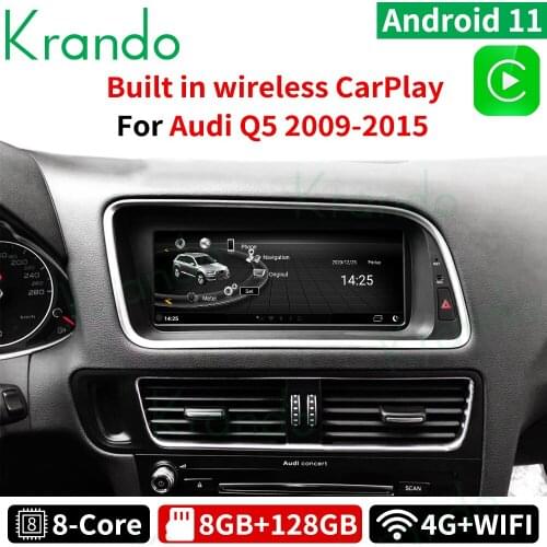 Krando Android 10 8.8"Car radio GPS For Audi Q5 2009-2017 Google SWC BT WIFI Multimedia Player 4+64G Car dvd radio autoradio RHD
